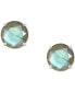 ფოტო #3 პროდუქტის Labradorite Stud Earrings in 14k Gold (Also in Onyx)