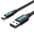 Фото #1 товара USB-кабель Vention COMBI 3 m Чёрный (1 штук)