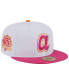 Фото #1 товара Men's White, Pink Atlanta Braves 150th Team Anniversary 59FIFTY Fitted Hat