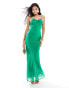 ASOS DESIGN cowl neck maxi dress with seam detail in bright green Зеленый, 34 - фото #1