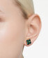 Gold-Tone Idyllia Green Crystal Stud Earrings