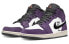 Кроссовки Jordan Air Jordan 1 Mid SE Черно-фиолетовыеении GS Черно-фиолетовые DC7248-200 37.5 - фото #3