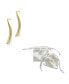 ფოტო #2 პროდუქტის 14K Gold-Tone Plated Fringe Chain and Crystal Tassel Earrings