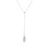 Stylish silver necklace with feather AGS986 / 47