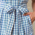 ფოტო #12 პროდუქტის Women's Short Sleeve Button Front Tiered Maxi Dress with Waist Sash