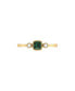 ფოტო #3 პროდუქტის Cushion Emerald Gemstone Round Natural Diamond 14K Yellow Gold Birthstone Ring