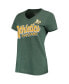 Фото #3 товара Women's Green Oakland Athletics First Place V-Neck T-shirt