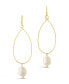 ფოტო #2 პროდუქტის Women's Teardrop Pearl Dangle Earrings