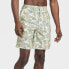 Фото #1 товара Men's 9" Floral Print Hybrid Swim Shorts - Goodfellow & Co Dark Green 36
