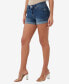 Фото #3 товара Women's Jennie Flap Rolled Denim Shorts