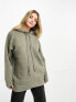 Фото #5 товара Miss Selfridge knit oversized longline hoody in charcoal marl