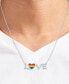 ფოტო #4 პროდუქტის Diamond Accent LOVE Heart Pendant Necklace in Sterling Silver, 16" + 4" extender