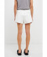 Фото #6 товара Women's High-Waisted Faux Leather Shorts
