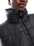 ONLY cropped high neck gilet in black