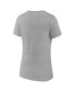 Women's Heather Gray Tennessee Volunteers Basic Arch V-Neck T-shirt