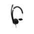 V7 Deluxe Mono Headset - boom mic - Adjustable Headband for PC - Mac - Laptop Computer - Chromebook - Black - 3.5mm connector - Headset - Head-band - Office/Call center - Black - Silver - Monaural - In-line control unit
