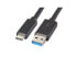 M-CAB 7200449 - 0.5 m - USB A - USB C - USB 3.2 Gen 2 (3.1 Gen 2) - 10000 Mbit/s - Black