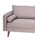 Фото #17 товара Carthage Upholstered Mid-Century Modern Pocket Spring Sofa With Wooden Legs And Removable Back Cushions