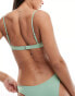 Фото #4 товара Free Society wrap ruched front underwire bikini top in sage green