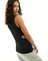 Фото #8 товара Weekday Antonia square neck vest top in black