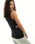 Фото #4 товара Weekday Antonia square neck vest top in black