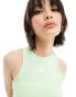 Фото #4 товара adidas Training Essentials three stripe tank in pastel green