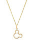 ფოტო #1 პროდუქტის Children's Mickey Mouse Silhouette 15" Pendant Necklace in 14k Gold