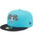 ფოტო #1 პროდუქტის Men's Aqua, Black Chivos de Hartford Copa De La Diversion 59FIFTY Fitted Hat