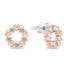 Delicate bicolor jewelry set with zircons SET239WR (earrings, necklace)