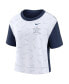 ფოტო #3 პროდუქტის Women's Navy, White Houston Astros Line Up High Hip Fashion T-shirt