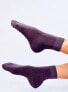 Фото #3 товара Женские однотонные осенние фиолетовые носки