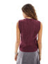 ASOS DESIGN knitted tank top in distressed stitch in burgundy