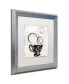 Color Bakery 'Silver Brewed 1' Matted Framed Art - 16" x 16"