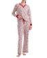 ფოტო #4 პროდუქტის Women's 2-Pc. Printed Drawstring Pajamas Set