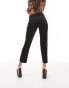 Фото #13 товара Topshop Hourglass cropped mid rise straight jeans with raw hem in black