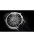 ფოტო #5 პროდუქტის Men's Swiss Automatic Maestro Small Seconds Black Leather Strap Watch 40mm