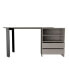 Фото #1 товара Kirsage 2-Drawer 2-Shelf Writing Desk Light Gray