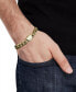 ფოტო #2 პროდუქტის Men's Cubic Zirconia-Accented Curb Link Chain Bracelet in Gold-Tone Ion-Plated Stainless Steel