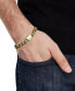 Фото #2 товара Men's Cubic Zirconia-Accented Curb Link Chain Bracelet in Gold-Tone Ion-Plated Stainless Steel