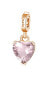 Фото #1 товара Charming bronze pendant with rose quartz Heart of Storie RZ190