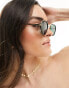 AIRE cygnus round sunglasses in black/gold