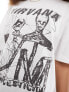 Фото #7 товара ASOS DESIGN unisex oversized license band t-shirt in white with Nirvana skeleton graphics