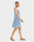 Фото #3 товара Women's Printed Sleeveless Knit Flip-Flop Dress, Created for Macy's