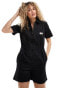 Dickies vale short sleeve playsuit in black