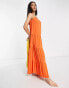 Influence maxi beach dress in bright orange Оранжевый, 38 - фото #3