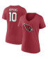 Фото #1 товара Women's DeAndre Hopkins Cardinal Arizona Cardinals Player Icon Name and Number V-Neck T-shirt