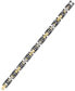ფოტო #1 პროდუქტის Men's Diamond Link Bracelet (3/8 ct. t.w.) in Stainless Steel with Black and Gold Ion-Plating