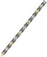 Men's Diamond Link Bracelet (3/8 ct. t.w.) in Stainless Steel with Black and Gold Ion-Plating