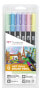 Фото #2 товара Tombow ABT-6P-2 - Fine - 6 colours - Blue,Mint,Pink,Purple,Yellow - Brush/Fine tip - Multicolor - Round