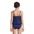 Women's DDD-Cup Blouson Tummy Hiding Tankini Swimsuit Top Adjustable Straps